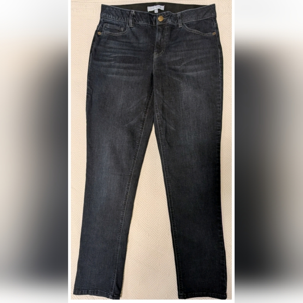 City Blues Womens Jean 10/30 Straight Leg Deep Dark Wash